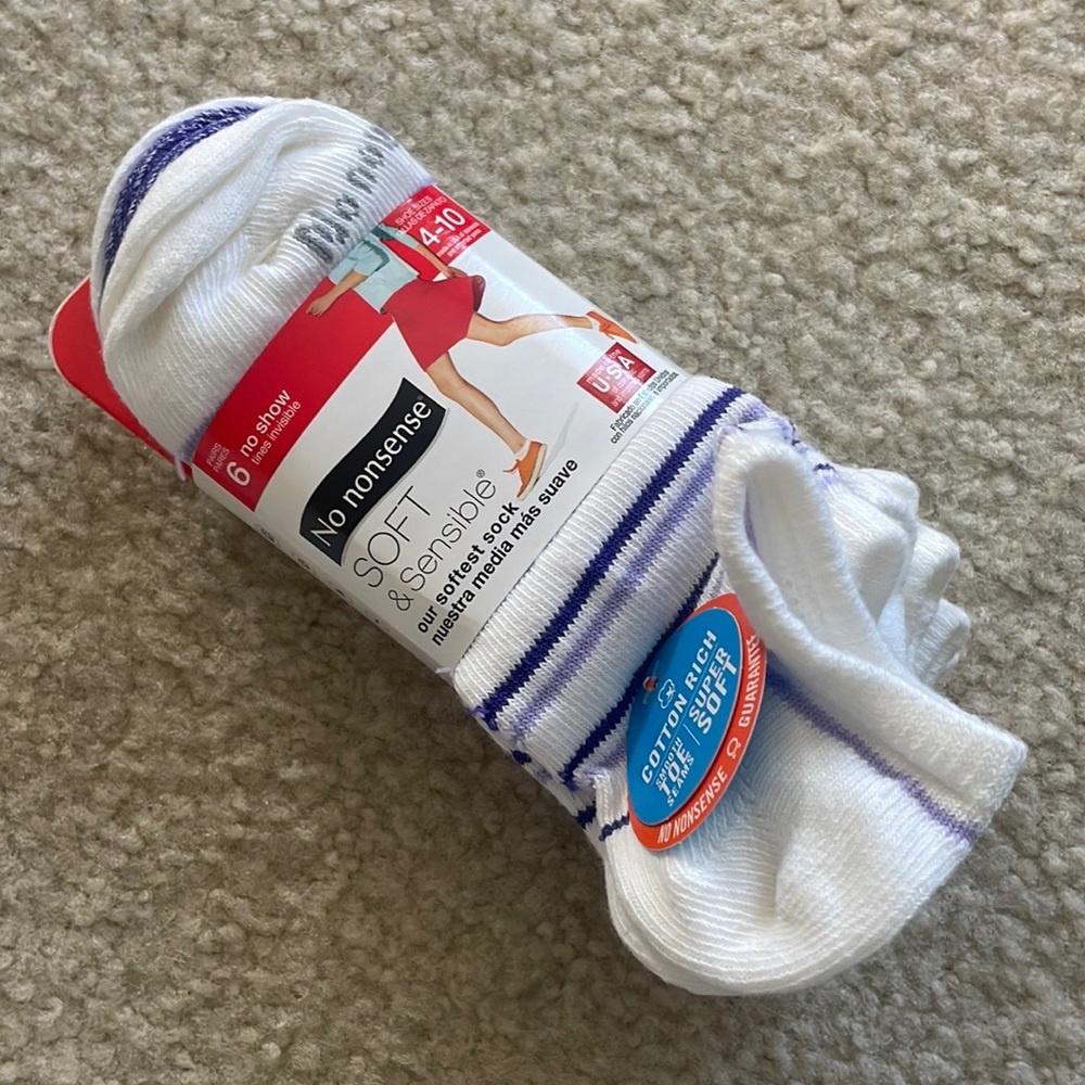 Soft & Sensible No Show 6 Pair Pack Socks